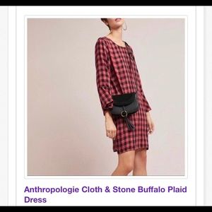 Cloth and Stone Size M Buffalo Plaid dress.